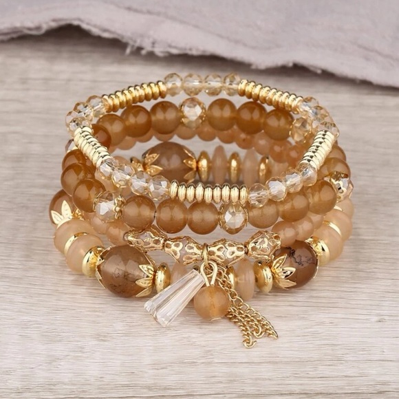 Crystal Beaded Bracelet Set - Picture 2 of 5